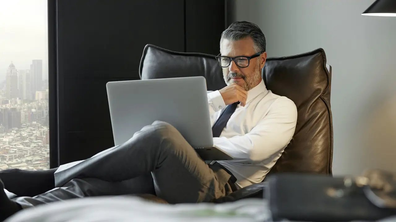 Hombre negocios longevity