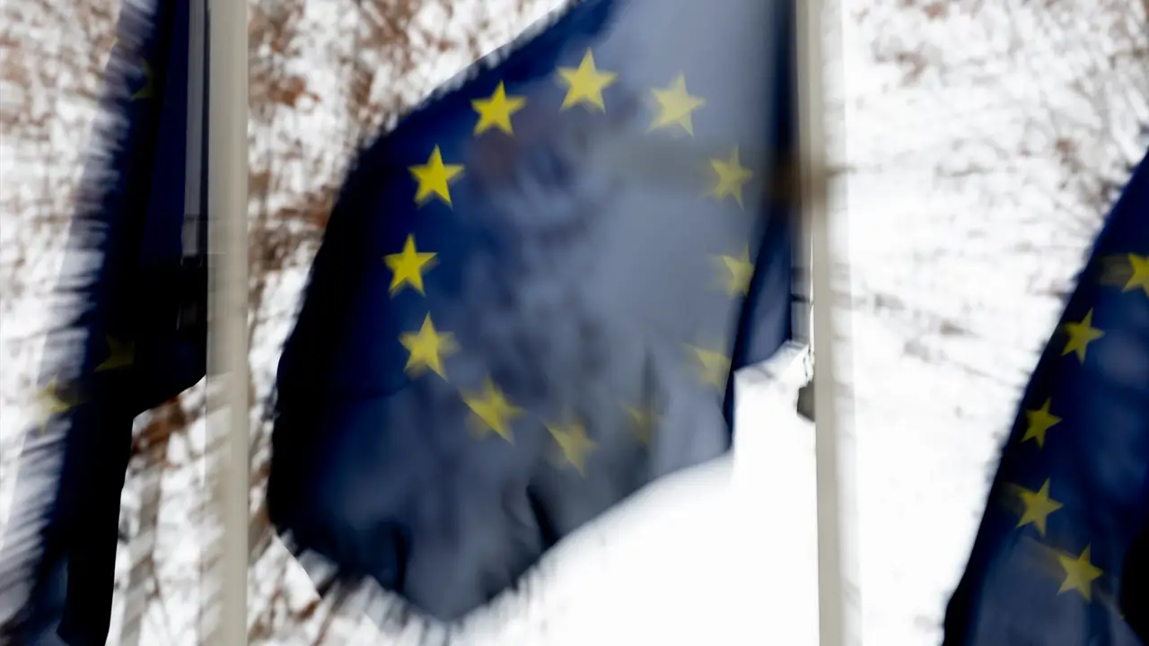 Una bandera de la Unión Europea