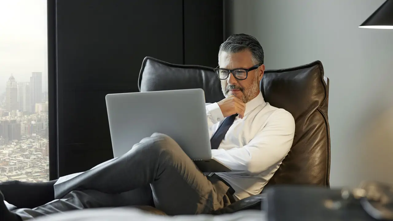 Hombre negocios longevity